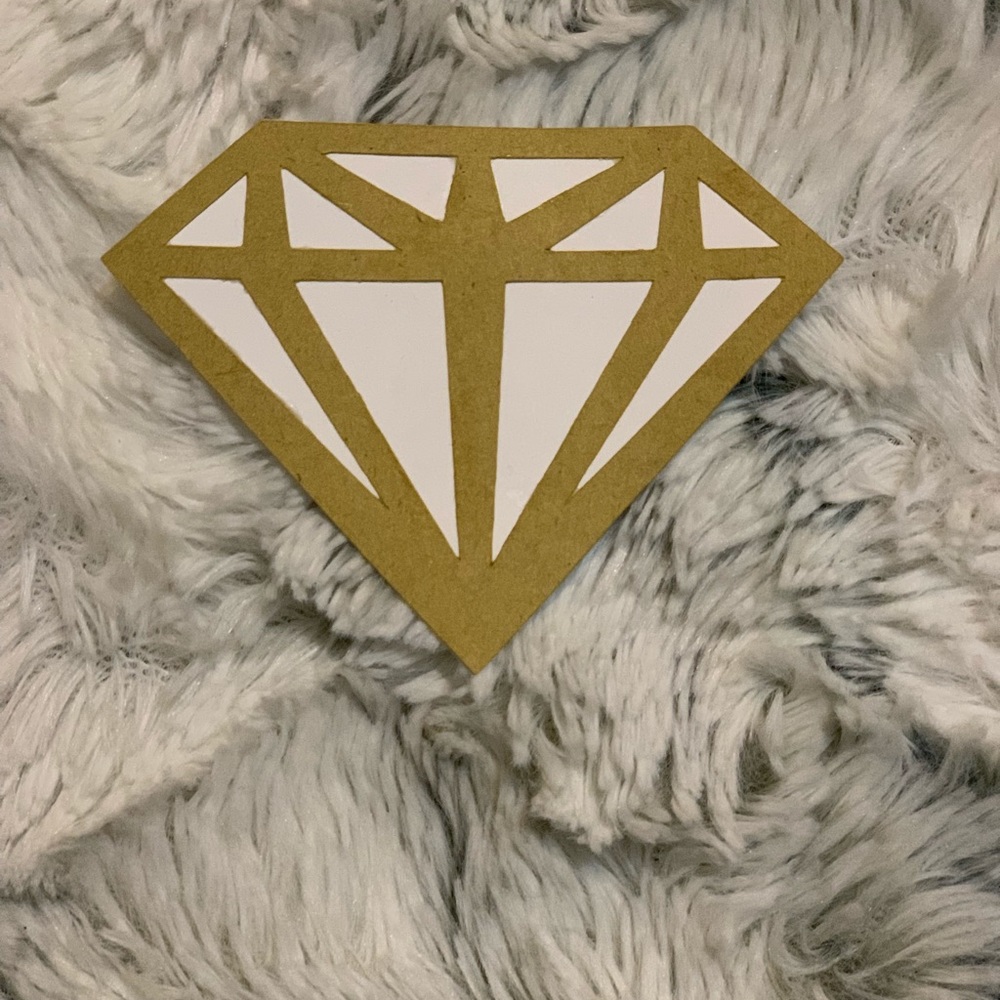 Diamond cupcake topper